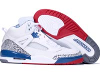 Air Jordan Spizike White Varsity Red True Blue Shoes - Click Image to Close